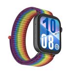 For Huawei Watch Fit 4 Watch Case Integrated Nylon Loop Watch Band(Iridescence)