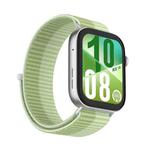 For Huawei Watch Fit 3 Watch Case Integrated Nylon Loop Watch Band(Mint Green)