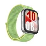 For Huawei Watch Fit 3 Watch Case Integrated Nylon Loop Watch Band(Light Yellow)
