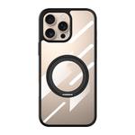 For iPhone 16 Pro Gear 360 Rotation Holder MagSafe Phone Case(Black)
