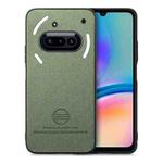 For Nothing Phone 3a Twill Fabric Leather Skin Back Phone Case(Green)