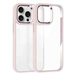 For iPhone 15 Pro Max Kalebol Gold Shield PC Hybrid TPU Phone Case(Pink)