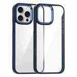 For iPhone 15 Pro Kalebol Gold Shield PC Hybrid TPU Phone Case(Dark Blue)