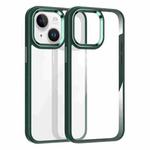 For iPhone 15 Plus Kalebol Gold Shield PC Hybrid TPU Phone Case(Kuramling Green)