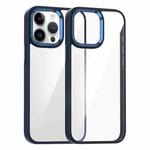 For iPhone 14 Pro Kalebol Gold Shield PC Hybrid TPU Phone Case(Dark Blue)
