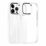 For iPhone 14 Pro Max Kalebol Gold Shield PC Hybrid TPU Phone Case(White)