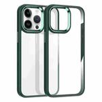 For iPhone 14 Pro Max Kalebol Gold Shield PC Hybrid TPU Phone Case(Kuramling Green)