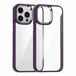 For iPhone 13 Pro Kalebol Gold Shield PC Hybrid TPU Phone Case(Dark Purple)