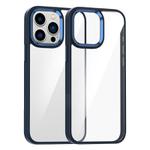 For iPhone 13 Pro Kalebol Gold Shield PC Hybrid TPU Phone Case(Dark Blue)