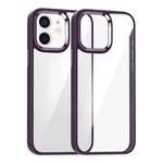 For iPhone 12 Kalebol Gold Shield PC Hybrid TPU Phone Case(Dark Purple)