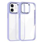 For iPhone 12 Kalebol Gold Shield PC Hybrid TPU Phone Case(Light Purple)