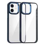 For iPhone 12 Kalebol Gold Shield PC Hybrid TPU Phone Case(Dark Blue)