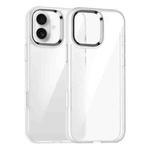 For iPhone 16 Plus Kalebol Gold Shield PC Hybrid TPU Phone Case(Transparent)