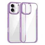For iPhone 16 Kalebol Gold Shield PC Hybrid TPU Phone Case(Roland Purple)
