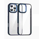 For iPhone 16 Pro Kalebol Gold Shield PC Hybrid TPU Phone Case(Dark Blue)