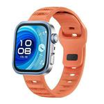 For Huawei Watch Fit 4 / Fit 4 Pro / Fit 3 Black Buckle Dotted Silicone Watch Band(Orange)