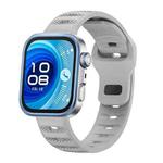 For Huawei Watch Fit 4 / Fit 4 Pro / Fit 3 Black Buckle Dotted Silicone Watch Band(Gray)