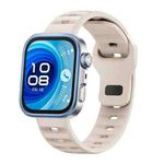 For Huawei Watch Fit 4 / Fit 4 Pro / Fit 3 Black Buckle Dotted Silicone Watch Band(Starlight)