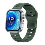 For Huawei Watch Fit 4 / Fit 4 Pro / Fit 3 Black Buckle Dotted Silicone Watch Band(Green)