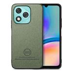 For Honor 400 Lite Global Twill Fabric Leather Skin Back Phone Case(Green)