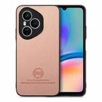 For Honor 400 Global Twill Fabric Leather Skin Back Phone Case(Pink)