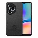For Honor 400 Pro Global Twill Fabric Leather Skin Back Phone Case(Black)