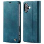 For iPhone 16 CaseMe 033 Calf Genuine Leather Lining Microfibre RFID Blocking Phone Case(Green)