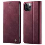 For iPhone 11 Pro Max CaseMe 033 Calf Leather Lining Microfibre RFID Blocking Phone Case(Red)