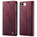 For iPhone 16e CaseMe 033 Calf Leather Lining Microfibre RFID Blocking Phone Case(Red)