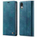 For iPhone XR CaseMe 033 Calf Leather Lining Microfibre RFID Blocking Phone Case(Green)