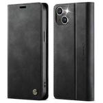 For iPhone 13 mini CaseMe 033 Calf Leather Lining Microfibre RFID Blocking Phone Case(Black)