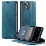 For iPhone 13 CaseMe 033 Calf Leather Lining Microfibre RFID Blocking Phone Case(Green)