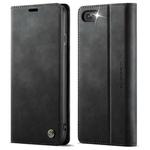 For iPhone SE 2022 / 8 / 7 CaseMe 033 Calf Leather Lining Microfibre RFID Blocking Phone Case(Black)