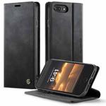 For iPhone 7 Plus / 8 Plus CaseMe 033 Calf Leather Lining Microfibre RFID Blocking Phone Case(Black)
