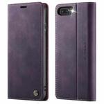 For iPhone 7 Plus / 8 Plus CaseMe 033 Calf Leather Lining Microfibre RFID Blocking Phone Case(Purple)