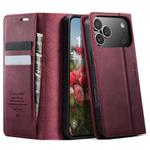 For iPhone 17 Pro Max CaseMe 033 Calf Leather Lining Microfibre RFID Blocking Phone Case(Red)