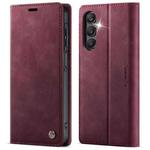 For Samsung Galaxy A16 5G CaseMe 033 Calf Leather Lining Microfibre RFID Blocking Phone Case(Red)