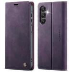 For Samsung Galaxy A16 5G CaseMe 033 Calf Leather Lining Microfibre RFID Blocking Phone Case(Purple)