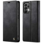 For Samsung Galaxy A23 / M23 CaseMe 033 Calf Leather Lining Microfibre RFID Blocking Phone Case(Black)