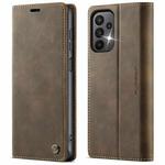 For Samsung Galaxy A23 / M23 CaseMe 033 Calf Leather Lining Microfibre RFID Blocking Phone Case(Coffee)