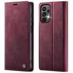For Samsung Galaxy A23 / M23 CaseMe 033 Calf Leather Lining Microfibre RFID Blocking Phone Case(Red)