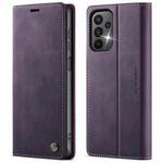 For Samsung Galaxy A23 / M23 CaseMe 033 Calf Leather Lining Microfibre RFID Blocking Phone Case(Purple)