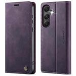 For Samsung Galaxy A34 5G CaseMe 033 Calf Leather Lining Microfibre RFID Blocking Phone Case(Purple)