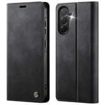 For Samsung Galaxy A36 5G CaseMe 033 Calf Leather Lining Microfibre RFID Blocking Phone Case(Black)