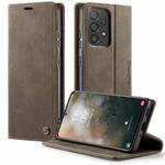 For Samsung Galaxy A33 5G CaseMe 033 Calf Leather Lining Microfibre RFID Blocking Phone Case(Coffee)