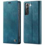 For Samsung Galaxy S21+ 5G CaseMe 033 Calf Leather Lining Microfibre RFID Blocking Phone Case(Green)