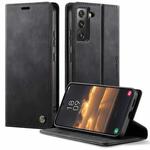 For Samsung Galaxy S22+ 5G CaseMe 033 Calf Leather Lining Microfibre RFID Blocking Phone Case(Black)