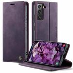 For Samsung Galaxy S22+ 5G CaseMe 033 Calf Leather Lining Microfibre RFID Blocking Phone Case(Purple)