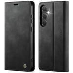 For Samsung Galaxy S24 Ultra 5G CaseMe 033 Calf Leather Lining Microfibre RFID Blocking Phone Case(Black)