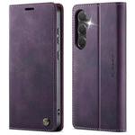 For Samsung Galaxy S24+ / S25+ 5G CaseMe 033 Calf Leather Lining Microfibre RFID Blocking Phone Case(Purple)